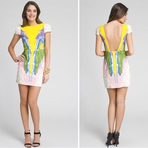 Toni calla lily backless shift size 4